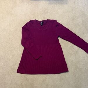 Style & Co. Rich Burgundy Crew Neck Sweater